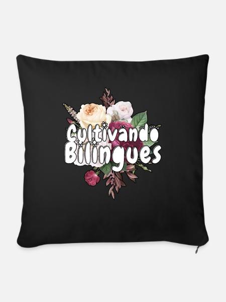 Cultivando Bilingües Spanischlehrer Bekleidung - Sofakissen mit Füllung 45 x 45 cm - Schwarz