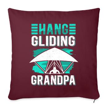 Hang Gliding Grandpa Hang Glider Gift - Sofa pillow with filling 45cm x 45cm - burgundy - Front