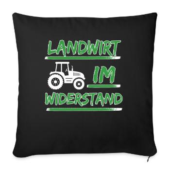 Landwirte Demo und Bauern Protest gegen Ampel - Sofakissen mit Füllung 45 x 45 cm - Schwarz - Vorne