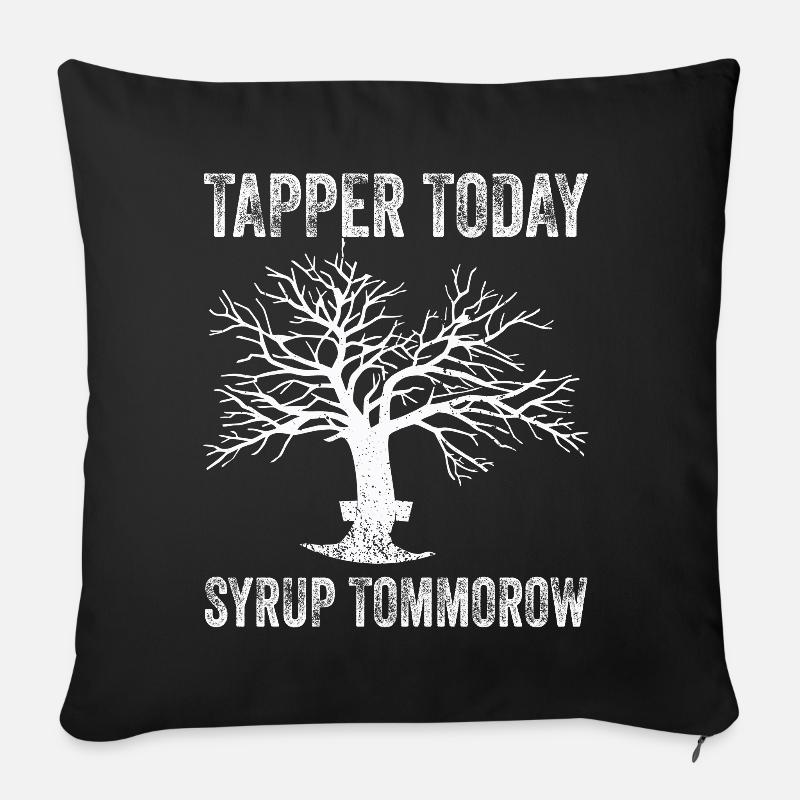 Maple Tree Essence Hommes Femmes Drôle - Coussin et housse de 45 x 45 cm - noir