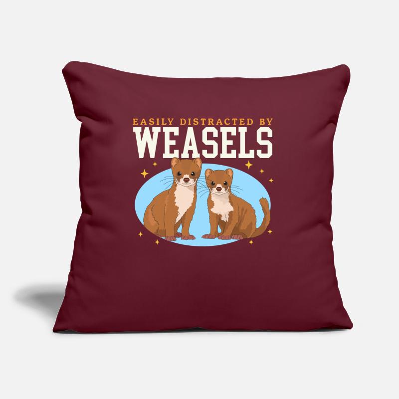 Weasel Hermännchen Dwarf Weasel Gift Sofa pillow with filling 45cm x 45cm