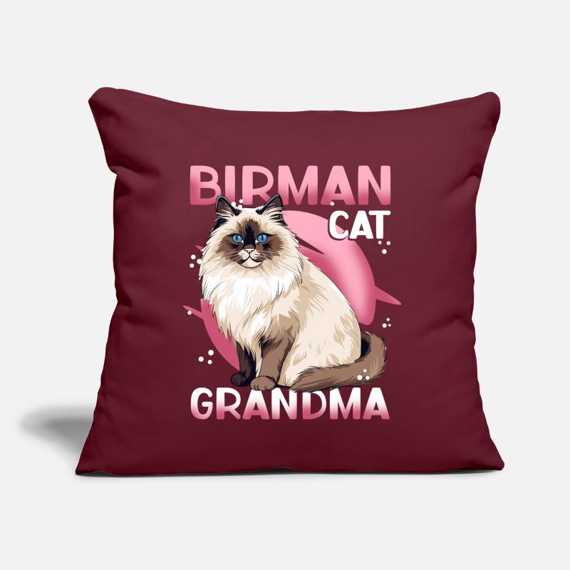 Birma Katzen Oma Birmakatze Birmchen Geschenk Sofakissen mit Füllung 45 x 45 cm