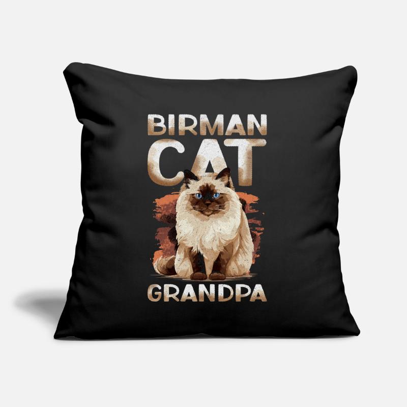Birma Katzen Opa Birmakatze Birmchen Geschenk Sofakissen mit Füllung 45 x 45 cm