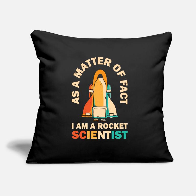 Retro Rocket Scientist Spaceman Space Shuttle Sofa pillow with filling 45cm x 45cm