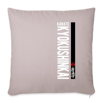 Karate Kyokushinkai Kanji Kampfkunst Japan - Sofakissen mit Füllung 45 x 45 cm - helles Taupe - Vorne