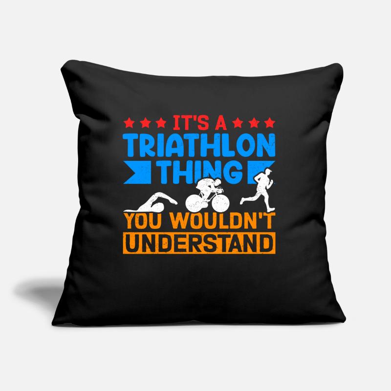 Triathlon Triathleten Triathlet Geschenk Sofakissen mit Füllung 45 x 45 cm