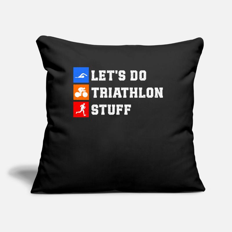 Triathlon Triathlet Triathleten Geschenk Sofakissen mit Füllung 45 x 45 cm