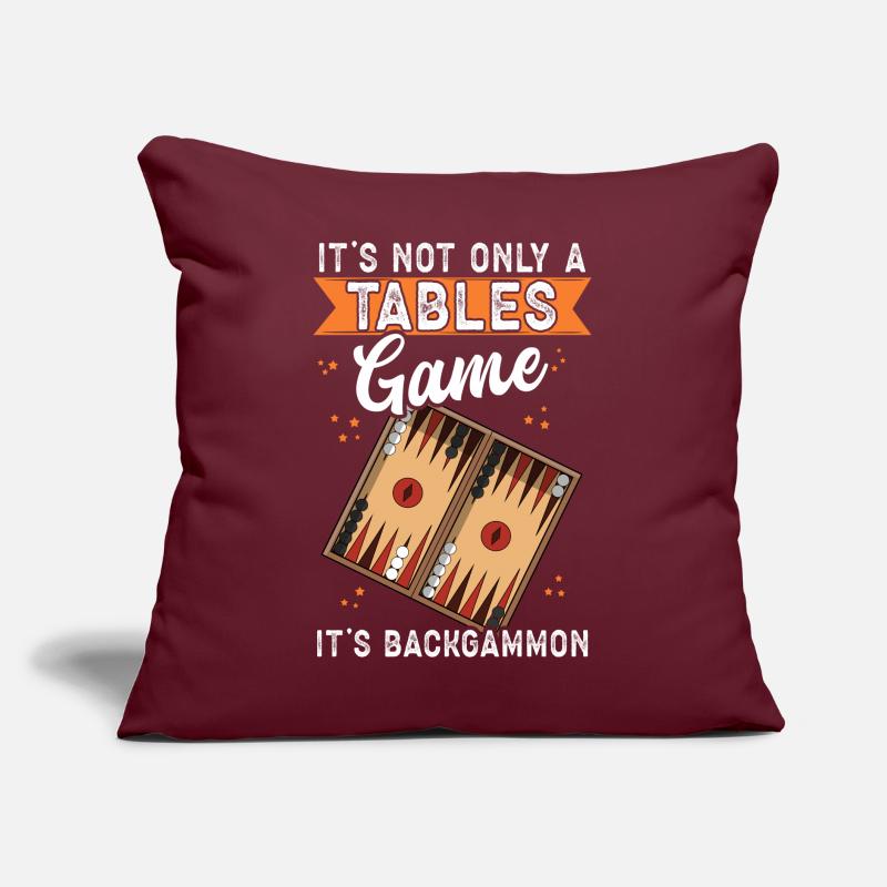 Jeu de société de backgammon Cadeau de jeu de backgammon Coussin et housse de 45 x 45 cm