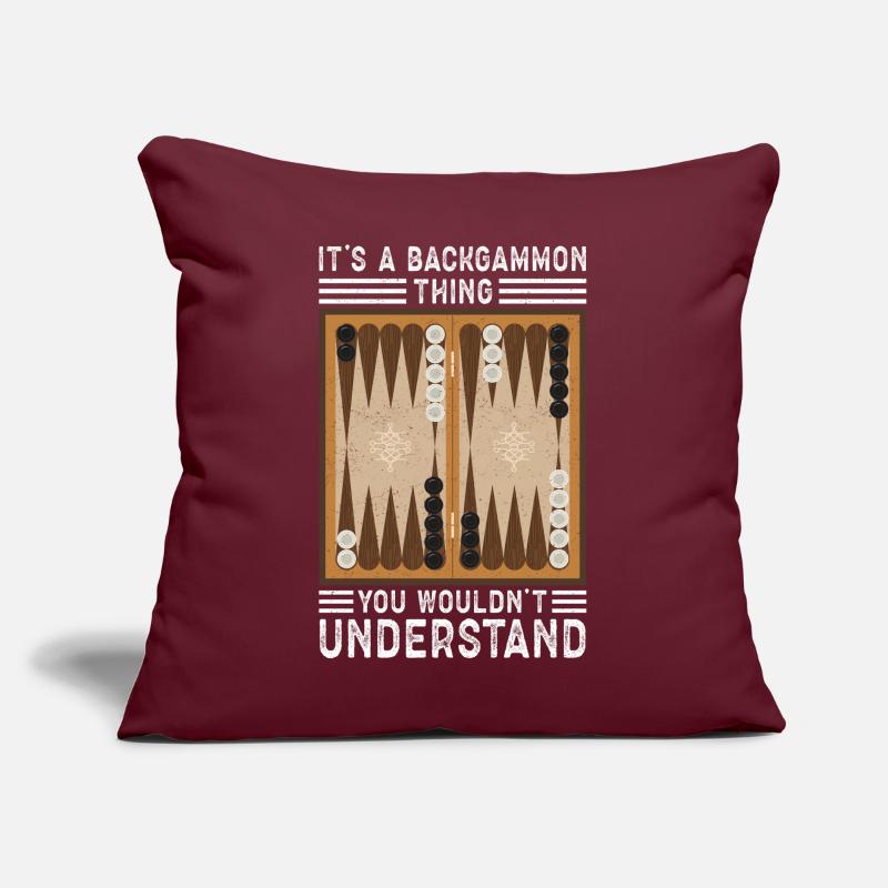Backgammon Game | Backgammon Board Game Gift Sofa pillow with filling 45cm x 45cm