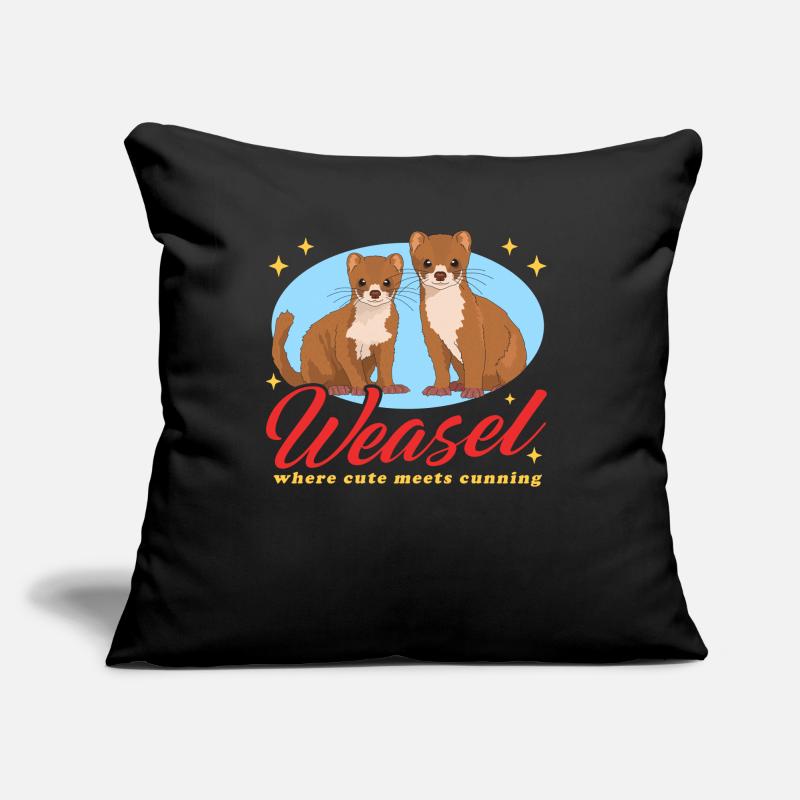 Weasel Mouse Weasel Dwarf Weasel Gift Sofa pillow with filling 45cm x 45cm