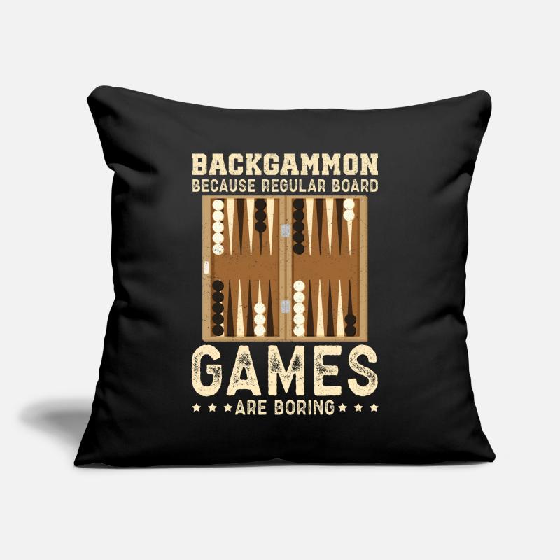 Backgammon Spieler Backgammon Brettspiel Geschenk Sofakissen mit Füllung 45 x 45 cm