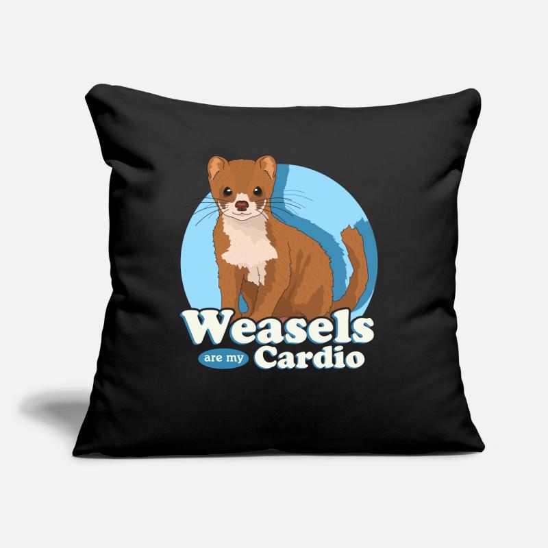 Weasel Mouse Weasel Dwarf Weasel Gift Sofa pillow with filling 45cm x 45cm
