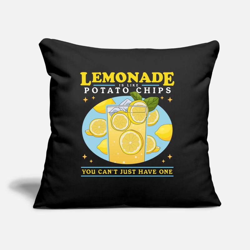 Limonade Brause Zitronen-Limonade Geschenk Sofakissen mit Füllung 45 x 45 cm