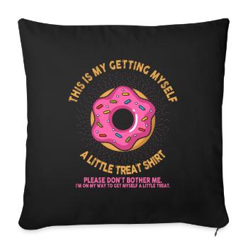 Dessert crémeux au sundae Ne me dérangez pas - Coussin et housse de 45 x 45 cm - noir - Devant