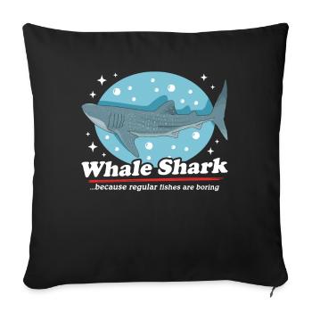 Whale Shark Whale Sharks | cool whale shark gift - Sofa pillow with filling 45cm x 45cm - black - Front