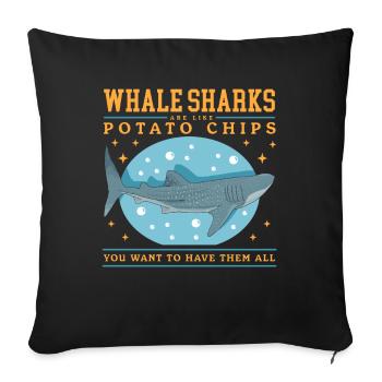 Whale Sharks Whale Shark | cool whale sharks gift - Sofa pillow with filling 45cm x 45cm - black - Front