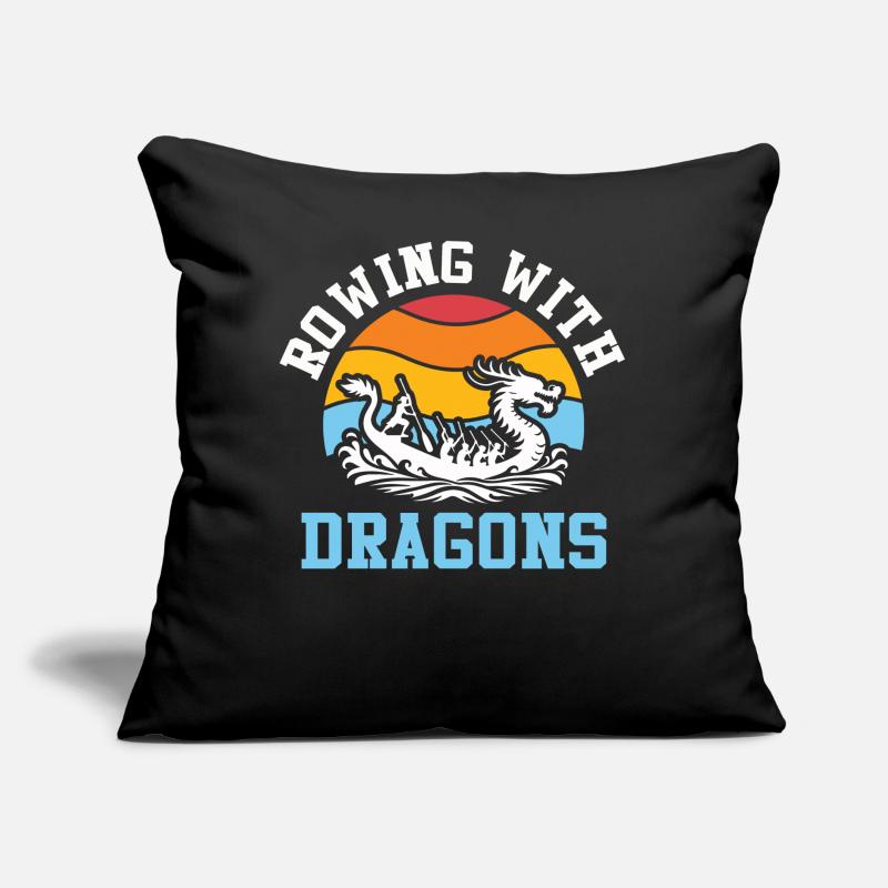 Rudern mit Drachen Drachenboot Sofakissen mit Füllung 45 x 45 cm