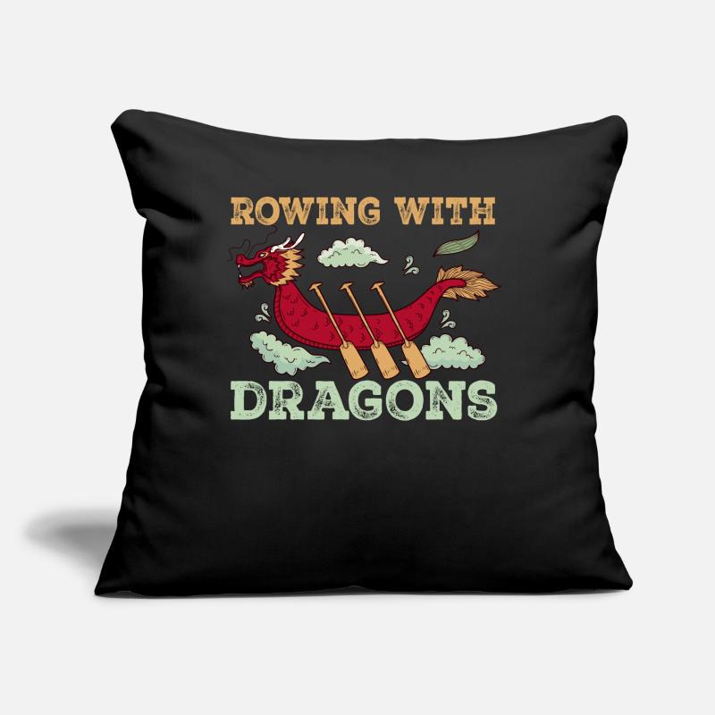 Rudern mit Drachen Drachenboot Sofakissen mit Füllung 45 x 45 cm