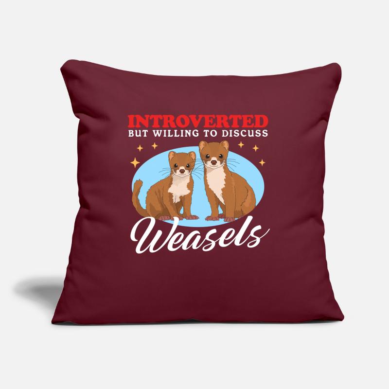 Weasel Mouse Weasel Hermännchen Gift Sofa pillow with filling 45cm x 45cm
