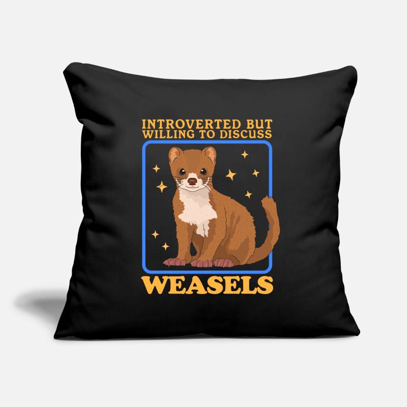 Weasel Mouse Weasel Dwarf Weasel Gift Sofa pillow with filling 45cm x 45cm