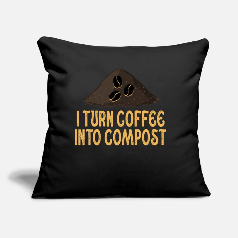 I Turn Coffee Into Compost Blue Planet Sofa pillow with filling 45cm x 45cm