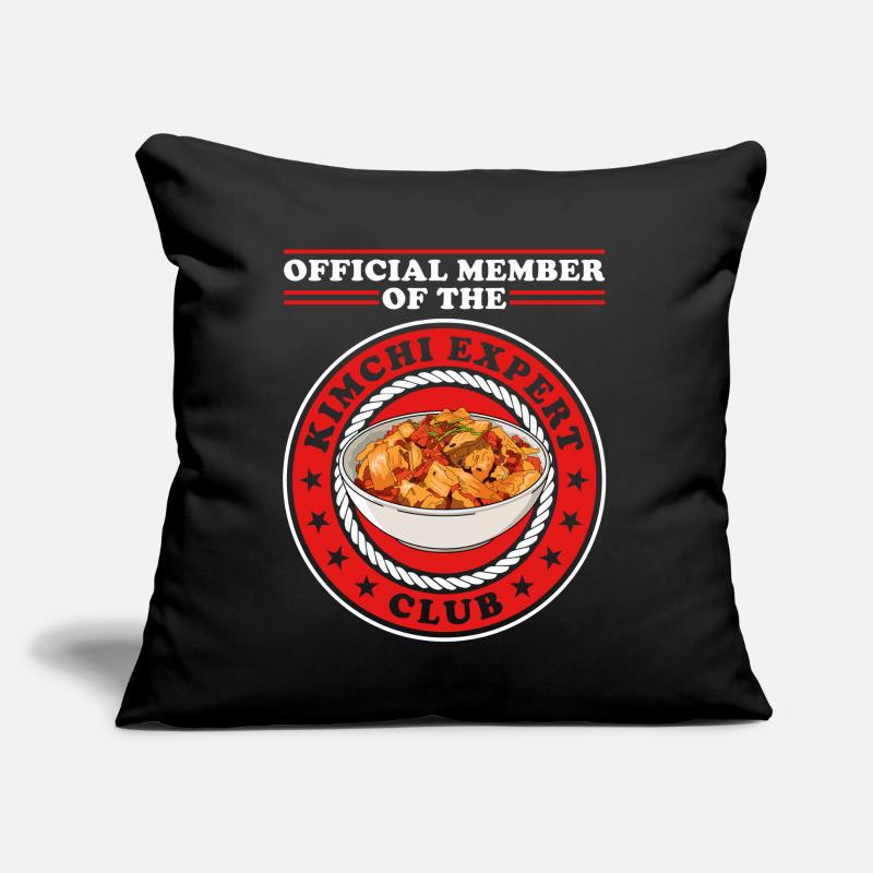 Kimchi Plats coréens Cadeau de kimchi Coussin et housse de 45 x 45 cm