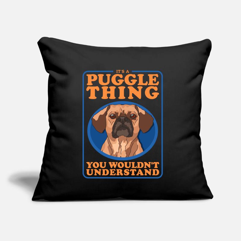 Puggle Hunde Hundebesitzer Hundehalter Geschenk Sofakissen mit Füllung 45 x 45 cm