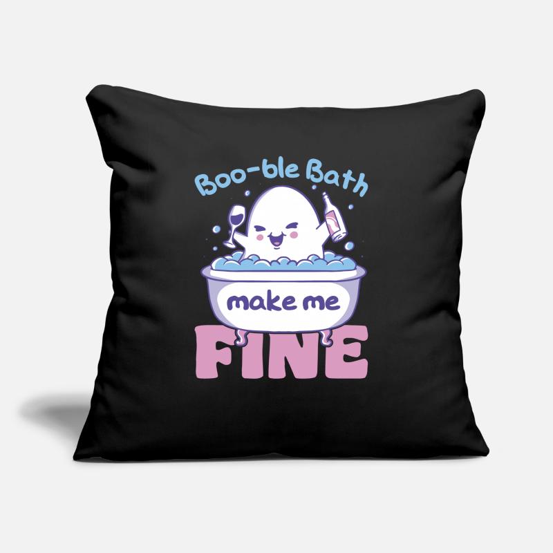 Boo-ble Bath make me fine Bubble Bath with wine Sofakissen mit Füllung 45 x 45 cm