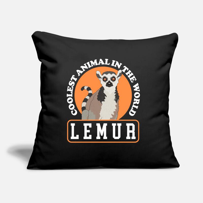 Lemurs Lémurien annelé lémur queue bouclée lemure cadeau Coussin et housse de 45 x 45 cm