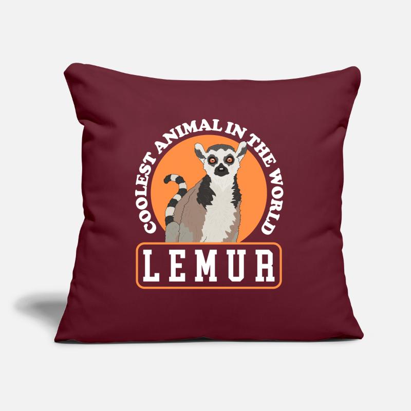 Lemuren Katta Lemur Ringelschwanz Lemure Geschenk Sofakissen mit Füllung 45 x 45 cm