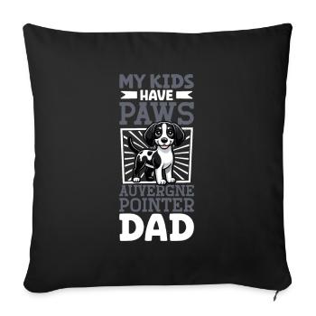 Braque d'Auvergne Papa - Sofa pillow with filling 45cm x 45cm - black - Front