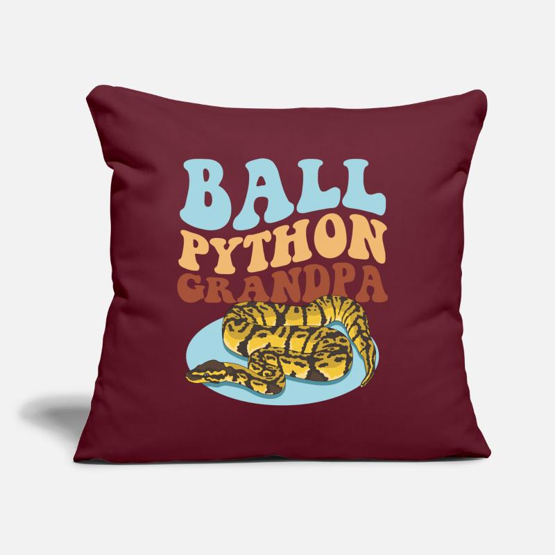 Roi Python Grand-père Python serpent cadeau Coussin et housse de 45 x 45 cm