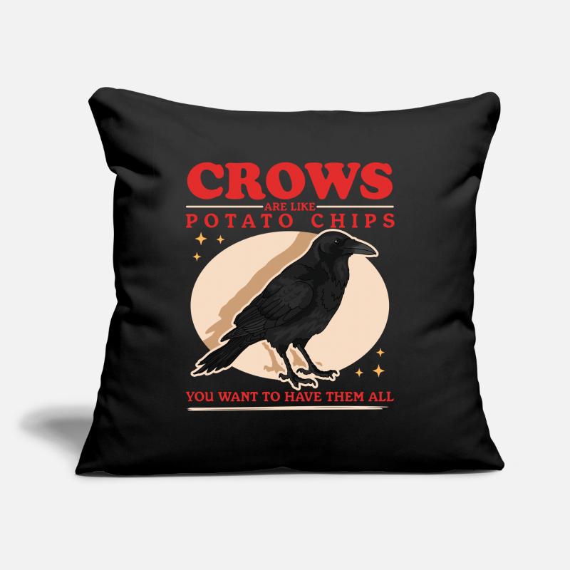 Crows Black Ravens Birds Gift Sofa pillow with filling 45cm x 45cm