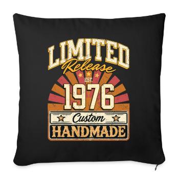 Limited 1976 Funny Sayings Gift Birthday - Sofa pillow with filling 45cm x 45cm - black - Front