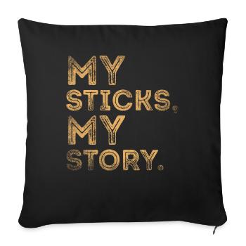 Arnis Eskrima Kali Filipino Martial - Coussin et housse de 45 x 45 cm - noir - Devant