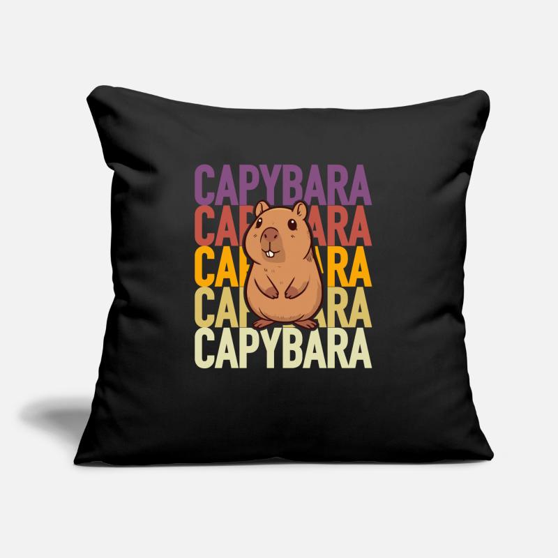 Capybara mignon rongeur géant amical Coussin et housse de 45 x 45 cm