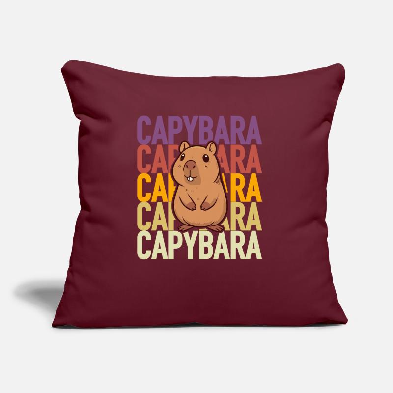 Capybara mignon rongeur géant amical Coussin et housse de 45 x 45 cm