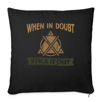 Arnis Eskrima Kali Filipino FMA - Coussin et housse de 45 x 45 cm - noir - Devant