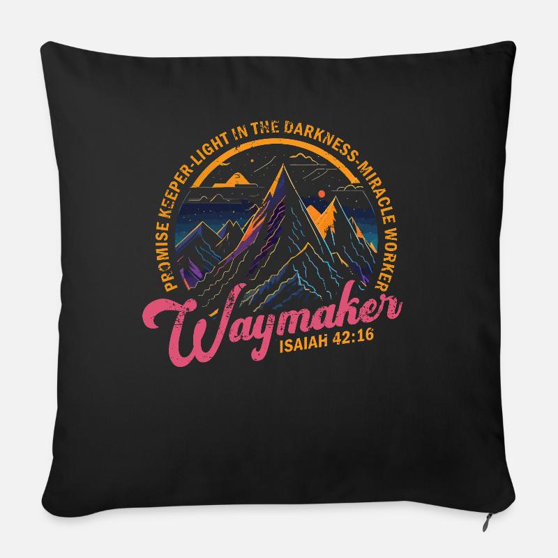Wegweiser, Versprechenshüter, Wundertäter - Sofakissen mit Füllung 45 x 45 cm - Schwarz