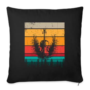 Yggdrasil Nature Musicien Arbre De Vie - Coussin et housse de 45 x 45 cm - noir - Devant