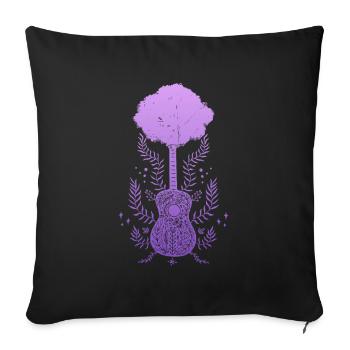 Yggdrasil Nature Musicien Arbre De Vie - Coussin et housse de 45 x 45 cm - noir - Devant