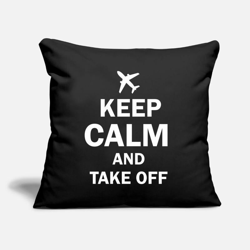 Keep Calm And Take Off Fun Vacation Sofa pillow with filling 45cm x 45cm