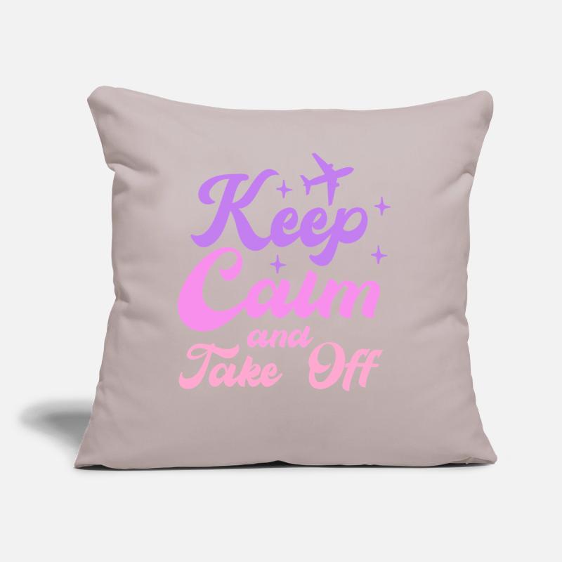 Keep Calm And Take Off Fun Vacation Sofa pillow with filling 45cm x 45cm