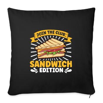 Join the Club - Club Sandwich - Sofa pillow with filling 45cm x 45cm - black - Front