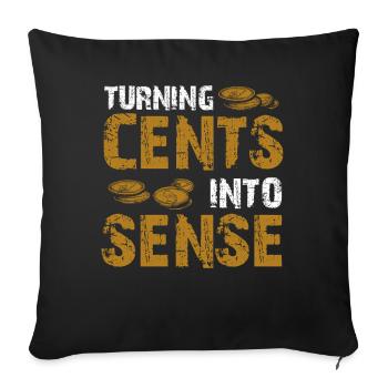 Numismatique Pièce de monnaie Collector Passion - Coussin et housse de 45 x 45 cm - noir - Devant