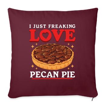 Pecan Pie Pekannusskuchen Geschenke - Sofakissen mit Füllung 45 x 45 cm - Burgunderrot - Vorne