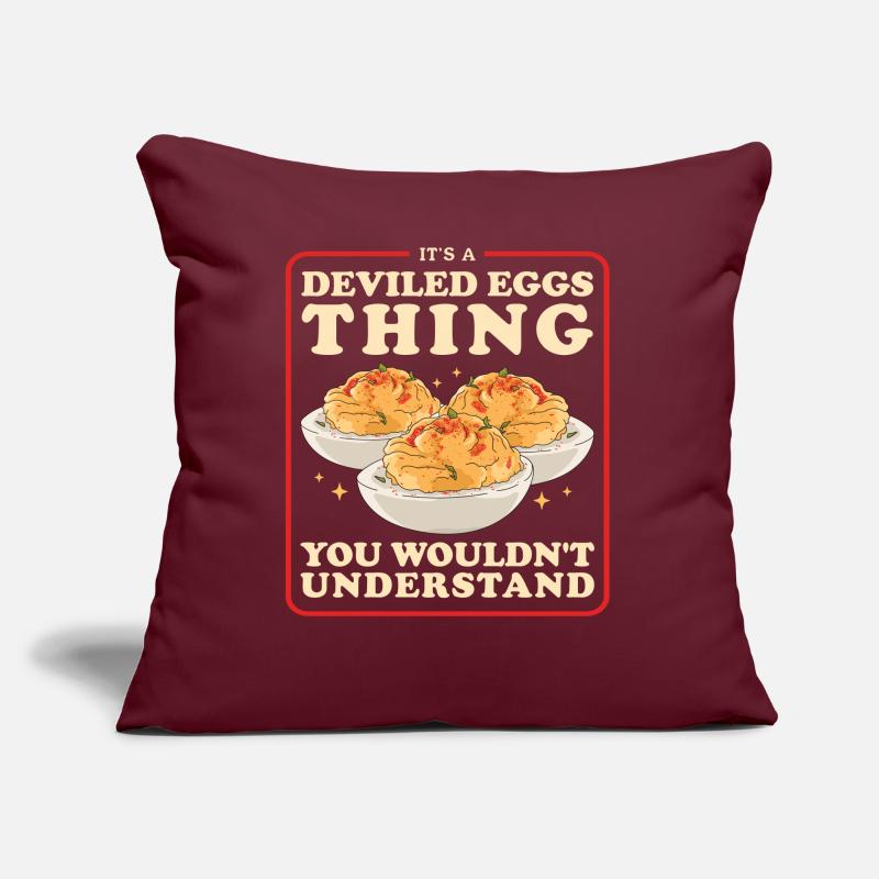 Stuffed Eggs Stuffed Deviled Eggs Gifts Sofa pillow with filling 45cm x 45cm