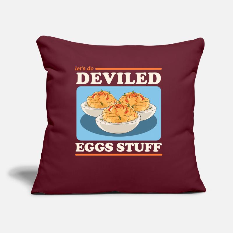 Stuffed Eggs Dressed Deviled Eggs Gift Sofa pillow with filling 45cm x 45cm