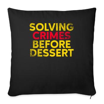 Murder Mystery Dinner Fun Night - Sofa pillow with filling 45cm x 45cm - black - Front