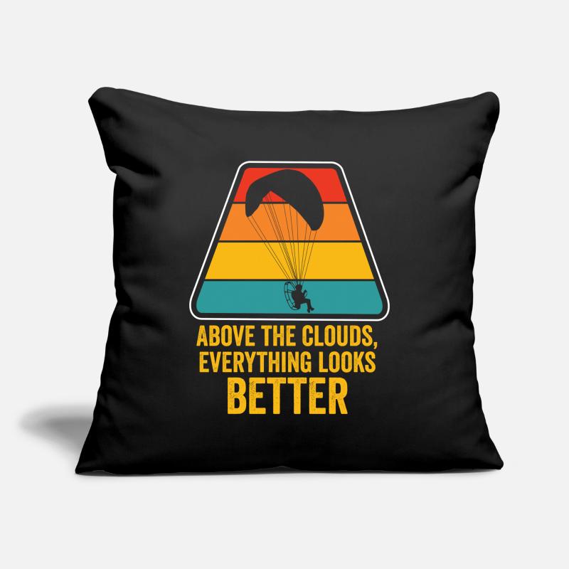 Above The Clouds Paramotor Enthusiast Sofa pillow with filling 45cm x 45cm